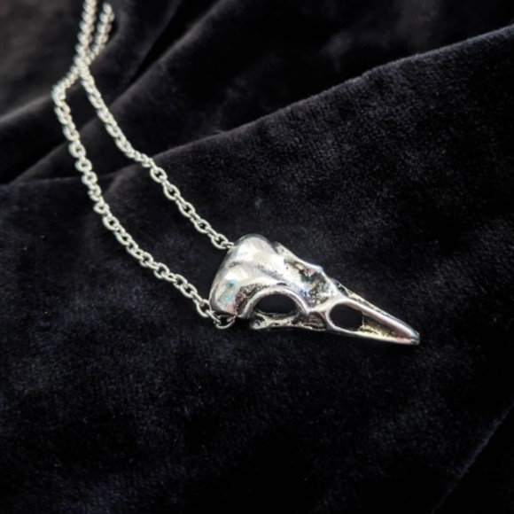 Bird Skull necklace BNIP crow vulture goth Halloween - Picture 1 of 4